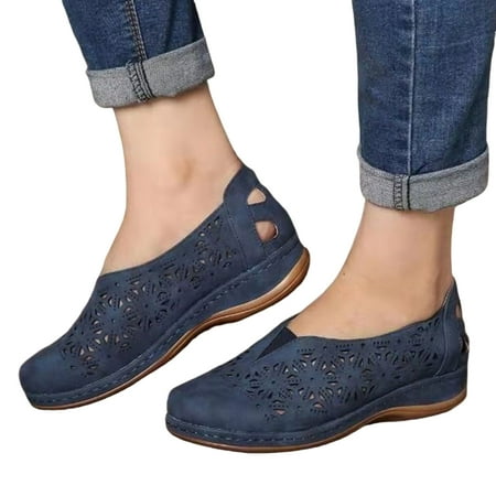 Women Soft Sole Sandals Shoes Flexible PU Walking Shoes with Breathable Cut out Upper for Daily Work Leisure Concert Blue 43
Women Soft Sole Sandals Shoes Flexible PU Walking Shoes with Breathable Cut out Upper for Daily Work Leisure Concert Blue 43