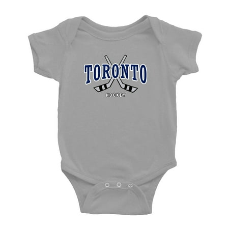 Cute Toronto Baby Romper Hockey Fan Baby Jersey Clothes (Gray 3-6 Monthes)