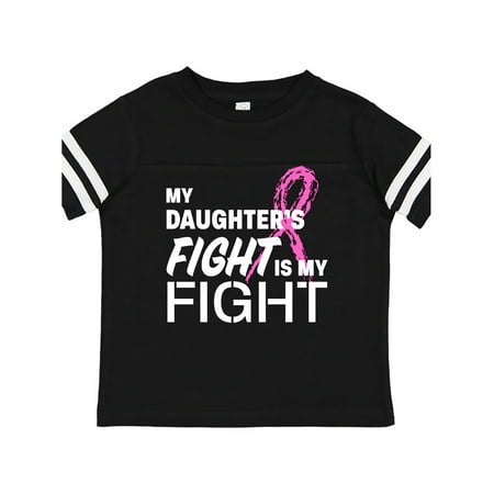 Inktastic My Daughters Fight is my Fight- breast cancer awareness Gift Toddler Boy or Toddler Girl T-Shirt