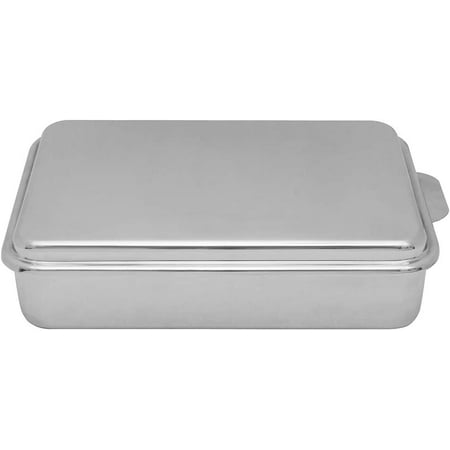 Stainless Steel 9 X 13 Inches Covered Cake Pan Silver