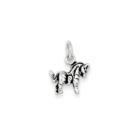 Sterling Silver Antiqued Horse Charm (0.5in)
