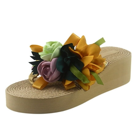 Cptfadh Slippers For Women Shoes Women Weave Beach Breathable Sandals Home Slipper Flower Flip-Flops Wedges Shoes
Cptfadh Slippers For Women Shoes Women Weave Beach Breathable Sandals Home Slipper Flower Flip-Flops Wedges Shoes