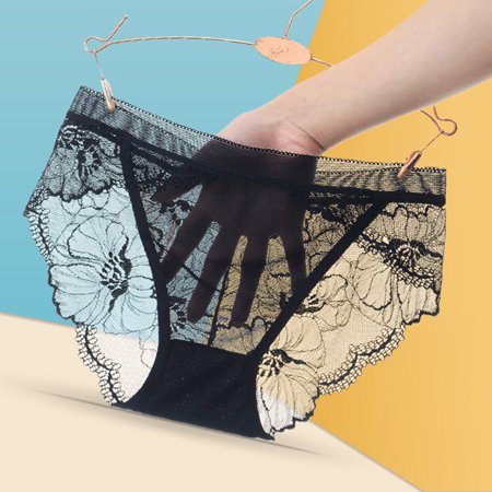 YIWEI Women Lace Transparent Underpants New Sexy Transparent Briefs Underwear Panties Black M
YIWEI Women Lace Transparent Underpants New Sexy Transparent Briefs Underwear Panties Black M