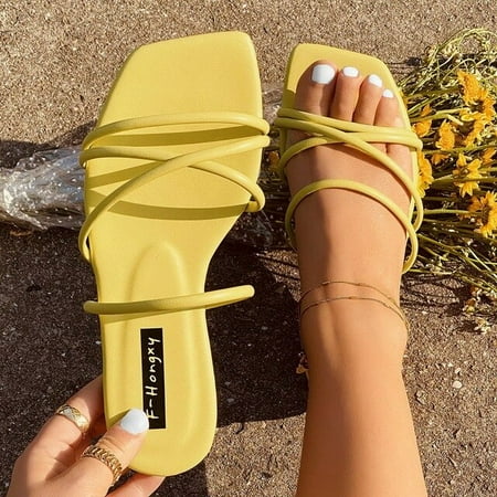 QWZNDZGR New Arrival Slippers Women Summer 2022 Korean Version New Square-Toe Flat-Heel Candy Color Fashion Outer Wear Sandals Slippers
QWZNDZGR New Arrival Slippers Women Summer 2022 Korean Version New Square-Toe Flat-Heel Candy Color Fashion Outer Wear Sandals Slippers