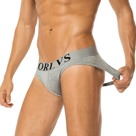 Yotyukeb Mens Underwear Men s Cotton Sexy Sexy Thong (Grey)