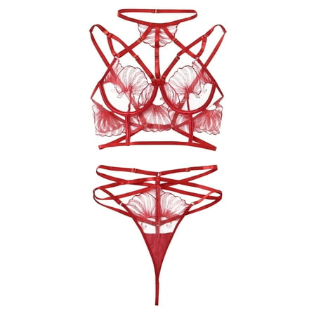 GWAABD Lingerie Underwire Embroidery Thong Underwear Sleepwear Bra Lingerie
GWAABD Lingerie Underwire Embroidery Thong Underwear Sleepwear Bra Lingerie