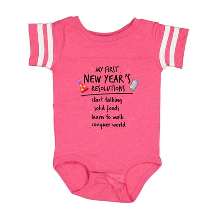 Inktastic My First New Year s Resolutions Gift Baby Boy or Baby Girl Bodysuit