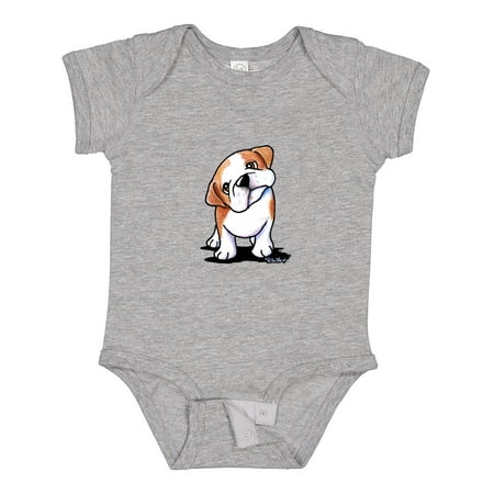 Inktastic KiniArt Bulldog Puppy Gift Baby Boy or Baby Girl Bodysuit