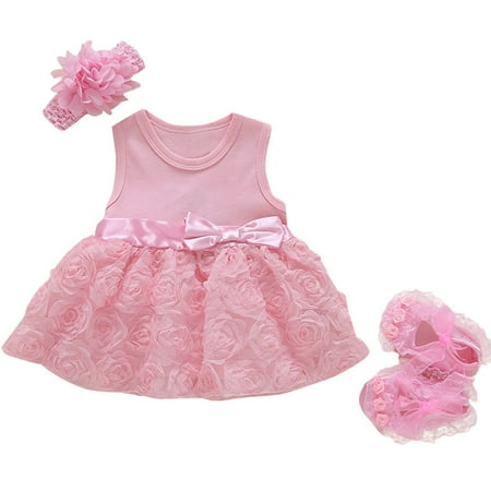 Baby Girl Sleeveless Bowknot Flower Princess Dress Shoes Outfits Headband Clothes Outwear For 12-18 Months
Baby Girl Sleeveless Bowknot Flower Princess Dress Shoes Outfits Headband Clothes Outwear For 12-18 Months