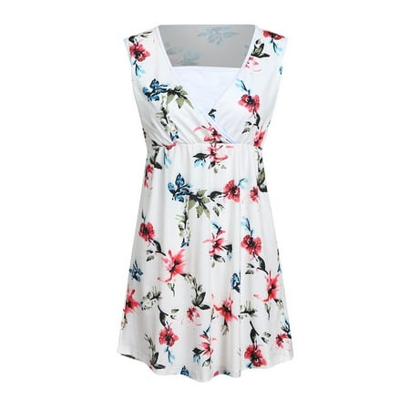 Maternity Tops Womens Maternity Sleeveless Floral Print Tops Nursing Baby Blouse Clothes White S
Maternity Tops Womens Maternity Sleeveless Floral Print Tops Nursing Baby Blouse Clothes White S
