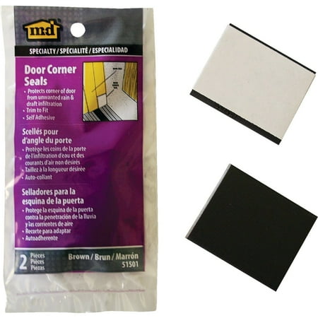 1PK M-D 1-3/4 In. W. x 1-1/4 In. H. Brown Foam Door Corner Wedges (2-Pack)