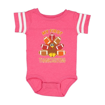 Inktastic My First Thanksgiving with Football Turkey Gift Baby Boy or Baby Girl Bodysuit
Inktastic My First Thanksgiving with Football Turkey Gift Baby Boy or Baby Girl Bodysuit