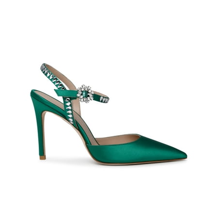 STUART WEITZMAN Woman Sandalo Gemcut 100 In Raso Verde
