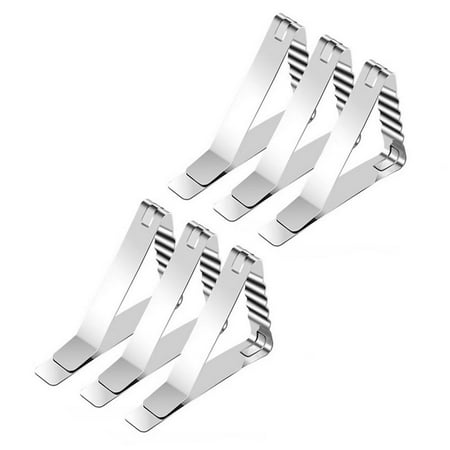 

Fovolat Table Cloth Clips Stainless Steel Tablecloth Cover Clamps 6PCS Silver Table Cloth Holders for Table Less than 4.5cm/1.77in Thickness for Home Restaurant Wedding Picnic Patio Party durable