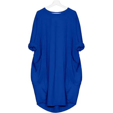 PIKADINGNIS Womens Solid Color Loose Crewneck Basic Dress Summer Casual Mid-Length Long Sleeve Dresses for Women with Pockets
PIKADINGNIS Womens Solid Color Loose Crewneck Basic Dress Summer Casual Mid-Length Long Sleeve Dresses for Women with Pockets