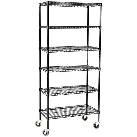 24 Deep x 30 Wide x 60 High 6 Tier Black Wire Shelf Truck with 800 lb Capacity
24 Deep x 30 Wide x 60 High 6 Tier Black Wire Shelf Truck with 800 lb Capacity