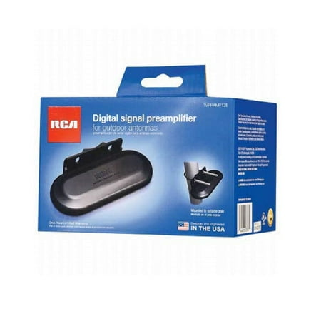 RCA TVPRAMP12E Outdoor Antenna Pre Amplifier Black