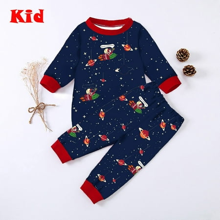 Family Matching Christmas Pajamas Kids Merry Christmas Space Prints Family Matching Long Sleeve Tops+Pants Set
Family Matching Christmas Pajamas Kids Merry Christmas Space Prints Family Matching Long Sleeve Tops+Pants Set