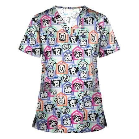 Yyeselk Women Work Wear Scrub Tops Working Uniform Graphic Print T-Shirt Short Sleeve V-Neck Pockets Top Blouse White XXL
Yyeselk Women Work Wear Scrub Tops Working Uniform Graphic Print T-Shirt Short Sleeve V-Neck Pockets Top Blouse White XXL