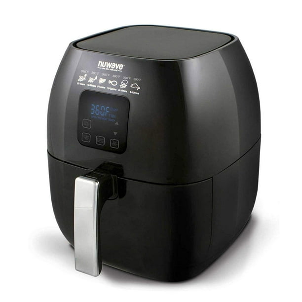 NuWave 3-Quart 2-Piece Non-Stick Air Fryer, Black