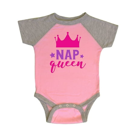 Inktastic Nap Queen Crown Stars - Pink Purple Gift Baby Girl Bodysuit
