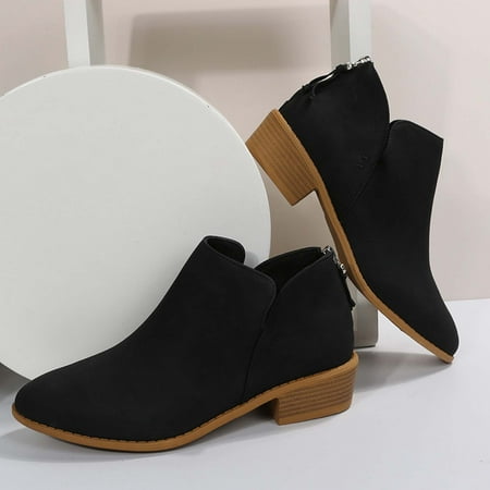 Boots for Women Clearance Womens Winter Boots Chunky Heel Low Heel Pointed Toe Boots Back Zipper Shoes
Boots for Women Clearance Womens Winter Boots Chunky Heel Low Heel Pointed Toe Boots Back Zipper Shoes