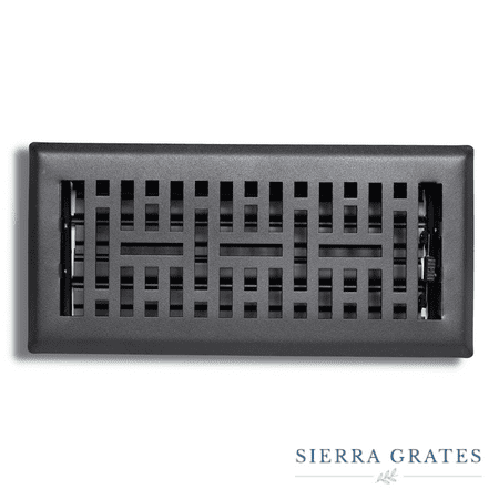 Sierra Grates 4” x 12” Metro Design Cast Iron Black Finish Floor Register with Air Filter
Sierra Grates 4” x 12” Metro Design Cast Iron Black Finish Floor Register with Air Filter