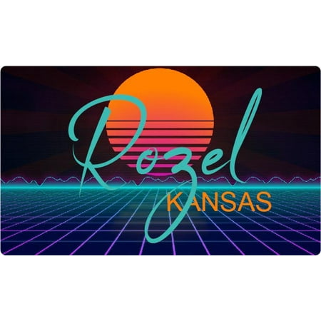 Rozel Kansas 4 X 2.25-Inch Fridge Magnet Retro Neon Design