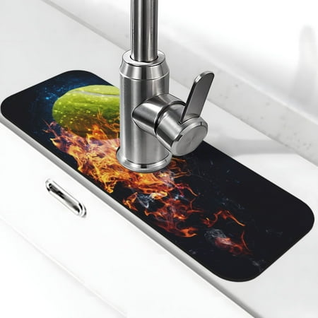 Xecao Tennis Ball In Fire1 for Kitchen Sink Splash Guard Faucet Mat Faucet Guard & Draining mat (15 X 5.5 )
Xecao Tennis Ball In Fire1 for Kitchen Sink Splash Guard Faucet Mat Faucet Guard & Draining mat (15 X 5.5 )