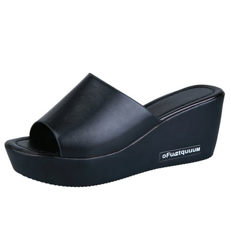 Alueeu ladies shoes casual Casual Women Fish mouth Platform High Heels Sandals Slope Sandals Slippers Black 36
Alueeu ladies shoes casual Casual Women Fish mouth Platform High Heels Sandals Slope Sandals Slippers Black 36