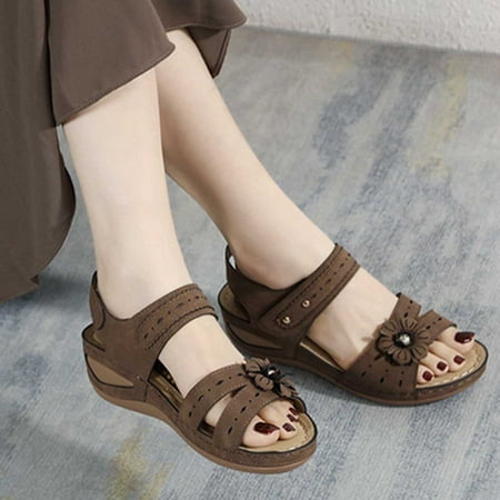 jjayotai Clearance Sandals for Women Women s Sandals Arch Support Massage Shoes Summer Fashion Casual Elegant Wedge Heel Sandals Rollbacks Brown
jjayotai Clearance Sandals for Women Women s Sandals Arch Support Massage Shoes Summer Fashion Casual Elegant Wedge Heel Sandals Rollbacks Brown