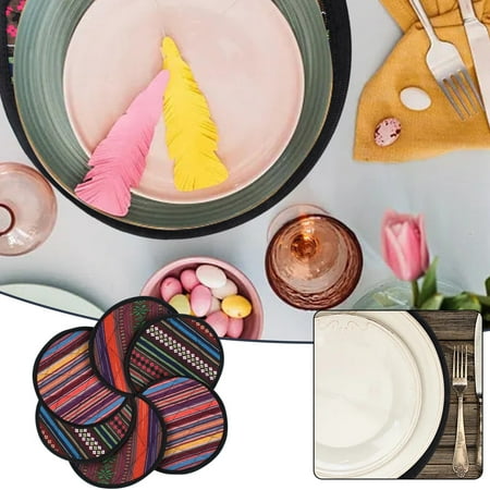 LBS 6Pcs Trivets for Hot Pots and Pans Vintage Ethnic Floral Silicone Pot Holders Multi Use Great Heat Hot Pads for Kitchen Table
LBS 6Pcs Trivets for Hot Pots and Pans Vintage Ethnic Floral Silicone Pot Holders Multi Use Great Heat Hot Pads for Kitchen Table