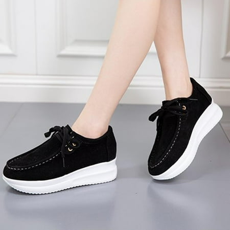 Josdec Womens Shoes Clearance Solid Color Lace-up Wedge Loafers Single-shoe Comfort Shoes
Josdec Womens Shoes Clearance Solid Color Lace-up Wedge Loafers Single-shoe Comfort Shoes