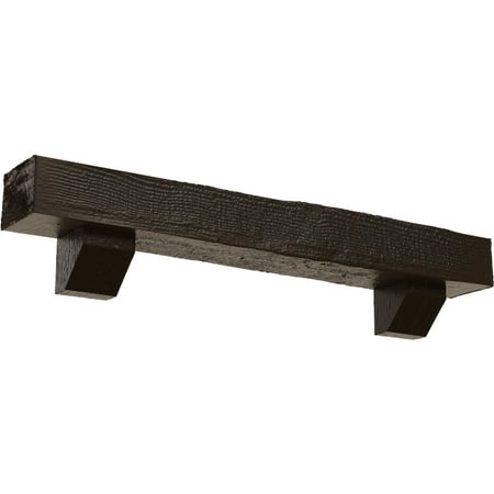 Ekena Millwork 4 H x 4 D x 72 W Rough Sawn Faux Wood Fireplace Mantel Kit w/ Ashford Corbels Burnished Mahogany
Ekena Millwork 4 H x 4 D x 72 W Rough Sawn Faux Wood Fireplace Mantel Kit w/ Ashford Corbels Burnished Mahogany
