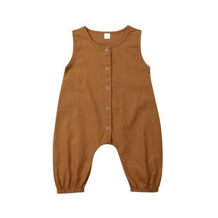 AMILIEe Newborn Baby Boy Girl Solid Romper One Piece Outfit Cotton Button Jumpsuits
AMILIEe Newborn Baby Boy Girl Solid Romper One Piece Outfit Cotton Button Jumpsuits