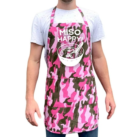 ApronMen Funny Aprons For Men - Miso Happy - 100% Cotton with Pockets - Pink Camo
ApronMen Funny Aprons For Men - Miso Happy - 100% Cotton with Pockets - Pink Camo