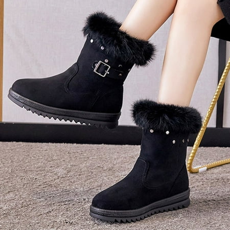 FZM Women shoes Women s Velvet Foot Boots Warm Solid Plus Snow Color Buckle Decorative Women s Boots
FZM Women shoes Women s Velvet Foot Boots Warm Solid Plus Snow Color Buckle Decorative Women s Boots