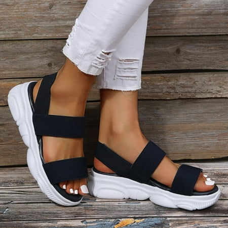 Minimalist Lace-up Platform Soft-soled Sneakers