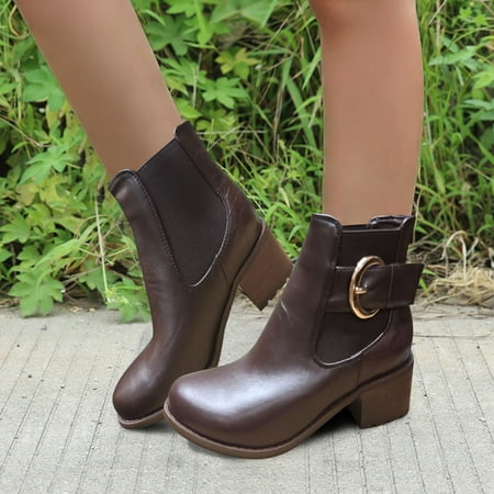 TALKVE Ankle Buckle Low Min Boots Solid Women s Boots Shoes Belt Fashion Heel Color Women s Boots
TALKVE Ankle Buckle Low Min Boots Solid Women s Boots Shoes Belt Fashion Heel Color Women s Boots