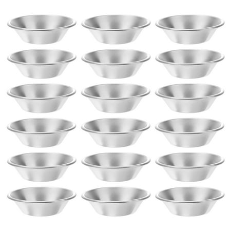 

NUOLUX 25 Pcs Aluminum Alloy Egg Tart Molds Round Shape Cupcake Mini Tiny Pie Baking Molds Reusable Metal Muffin Baking Cups Cake Cookie Bakeware(Silver)