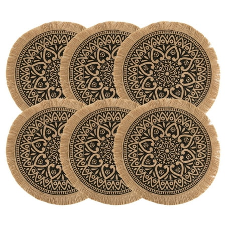 Boho Round Placemats Set of 6 | Kitchen Plate Mats Runners for Dining Table | Mandala Bohemian Burlap Circle Placemats 15 Inch
Boho Round Placemats Set of 6 | Kitchen Plate Mats Runners for Dining Table | Mandala Bohemian Burlap Circle Placemats 15 Inch