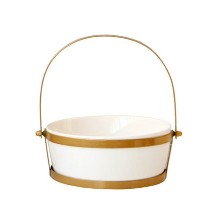 Iron Art Salad Bowl Basket Style Soup Fruit Container Vegetable Bowl for Restaurant Home - Size L 700ml (Golden)
Iron Art Salad Bowl Basket Style Soup Fruit Container Vegetable Bowl for Restaurant Home - Size L 700ml (Golden)