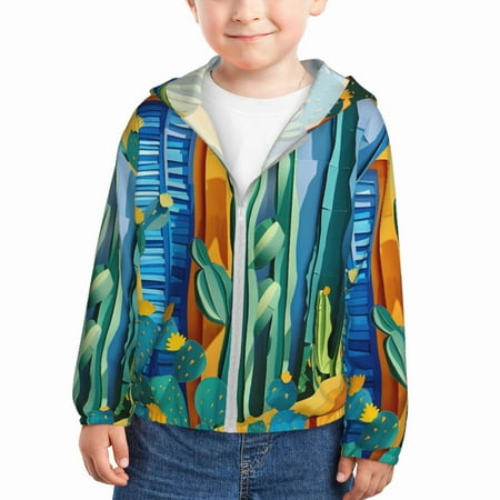 Gaeub Bright Paper Cactus Scene Print Athletic Sun Protection Hoodie for Kids Long Sleeve Outdoor UV Shirt Running Fishing Top for Boys Girls-5 Years
Gaeub Bright Paper Cactus Scene Print Athletic Sun Protection Hoodie for Kids Long Sleeve Outdoor UV Shirt Running Fishing Top for Boys Girls-5 Years