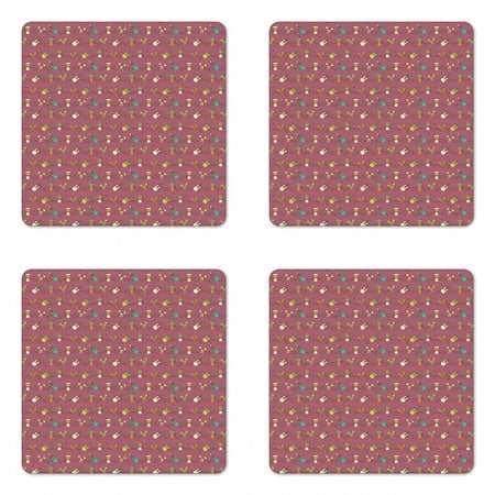 Music Coaster Set of 4 Horizontally Designed Ethnic Musical Elements Drums Guitar Maraca Square Hardboard Gloss Coasters Standard Size Dried Rose and Multicolor by Ambesonne
Music Coaster Set of 4 Horizontally Designed Ethnic Musical Elements Drums Guitar Maraca Square Hardboard Gloss Coasters Standard Size Dried Rose and Multicolor by Ambesonne