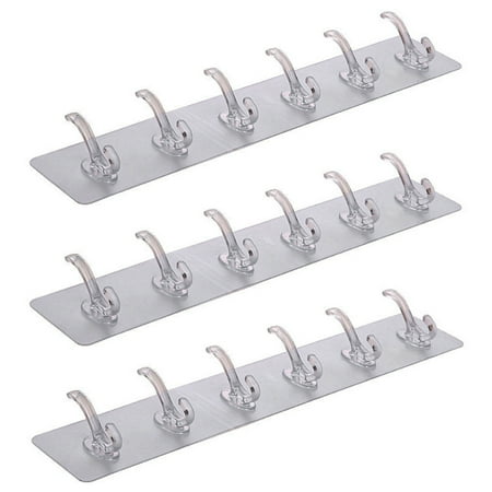 IKemiter Transparent Seamless Hook Punch Free Wall Mounted Adhesive Hook Heavy Duty Storage Hook