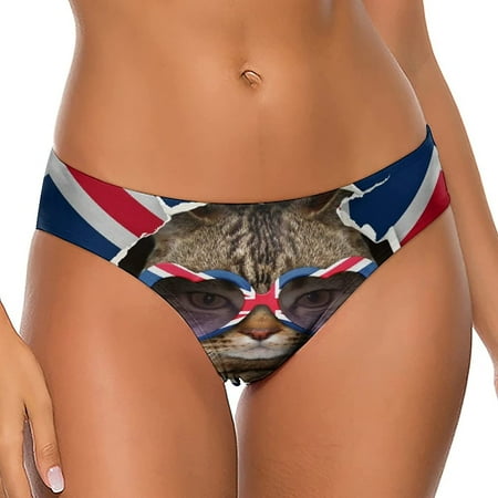 Funny Cat Sunglasses of Britain Flag Women s Thongs Sexy T Back G-Strings Panties Underwear Panty
Funny Cat Sunglasses of Britain Flag Women s Thongs Sexy T Back G-Strings Panties Underwear Panty
