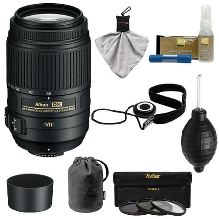 Nikon 55-300mm f\/4.5-5.6G VR DX AF-S ED Zoom-Nikkor Lens + 3 UV\/CPL\/ND8 Filter + Kit for D3200, D3300, D5300, D5500, D7100, D7200 Cameras Nikon 55-300mm f\/4.5-5.6G VR DX AF-S ED Zoom-Nikkor Lens + 3 UV\/CPL\/ND8 Filter + Kit for D3200, D3300, D5300, D5500, D7100, D7200 Cameras