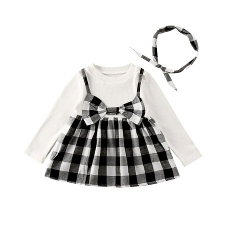 Toddler Newborn Baby Girls Long Sleeve Plaid Dress Plaid Headband Outfits Christmas Casual Dresses
Toddler Newborn Baby Girls Long Sleeve Plaid Dress Plaid Headband Outfits Christmas Casual Dresses