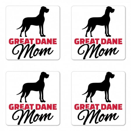 Dog Lover Coaster Set of 4 Dane Mom Lettering with Simplistic Dog Silhouette Square Hardboard Gloss Coasters Standard Size Charcoal Grey Dark Pink by Ambesonne
Dog Lover Coaster Set of 4 Dane Mom Lettering with Simplistic Dog Silhouette Square Hardboard Gloss Coasters Standard Size Charcoal Grey Dark Pink by Ambesonne