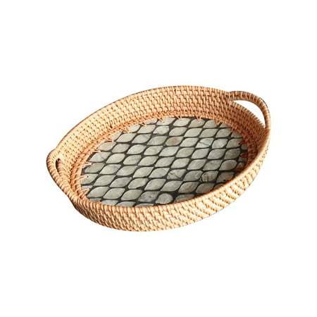 Rattan Shell Serving Tray Woven Storage Basket Round Dessert Plate Bread Fruit Display Picnic Dessert Organizer -S
Rattan Shell Serving Tray Woven Storage Basket Round Dessert Plate Bread Fruit Display Picnic Dessert Organizer -S